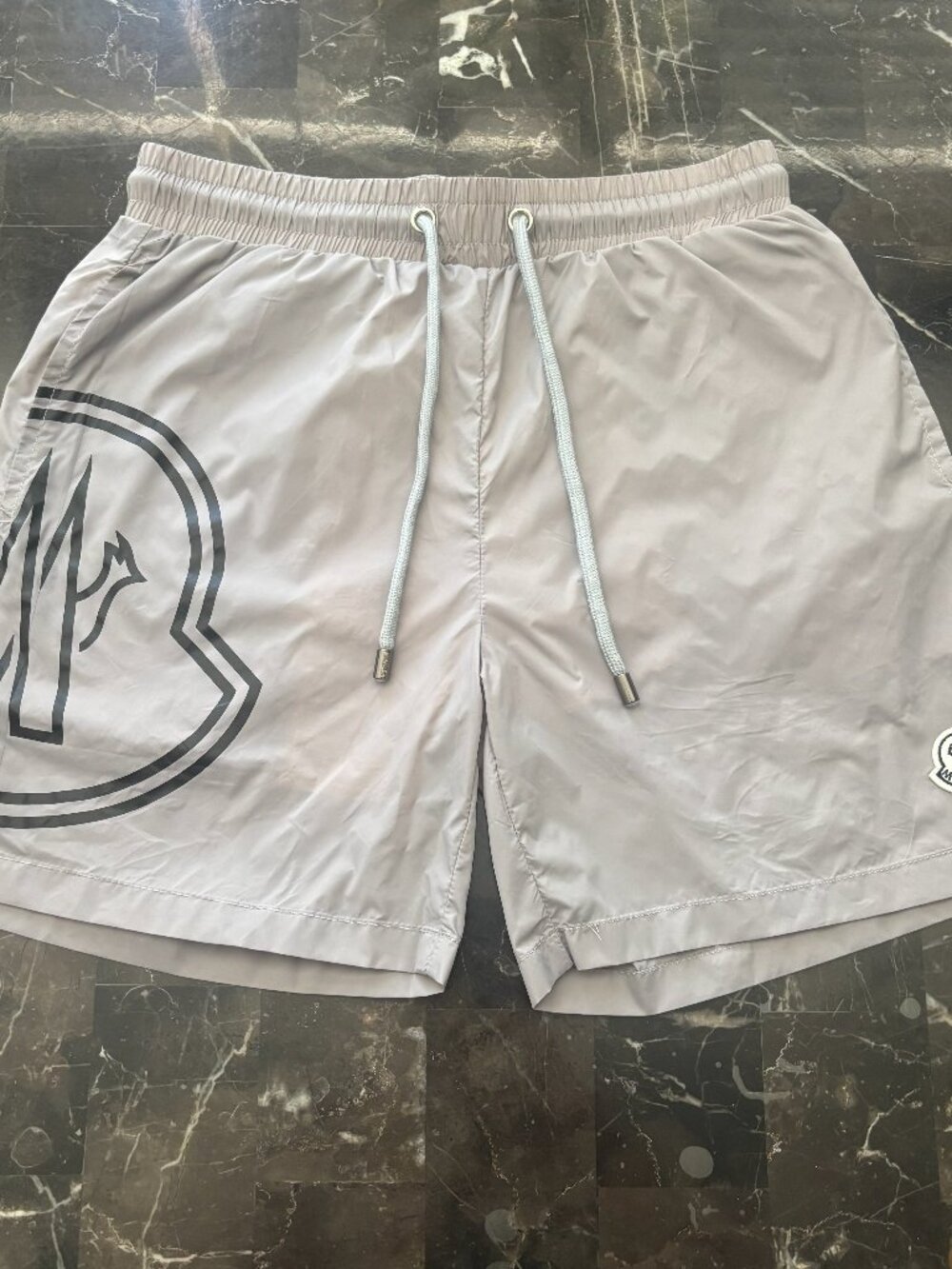 moncler grey swim shorts